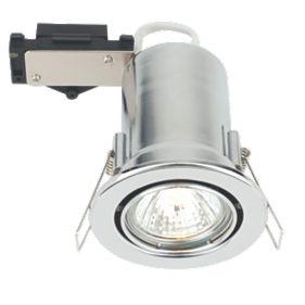 LAP Adjustable Round Mains Voltage Fire Rated Downlight Pol. Chrome 240V