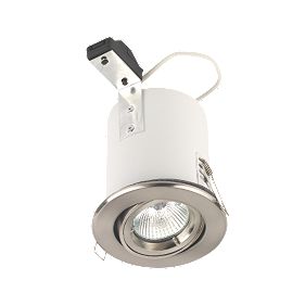 Lytlec Adjustable Round Brushed Chr 12V Low Voltage Fire Rated Downlight