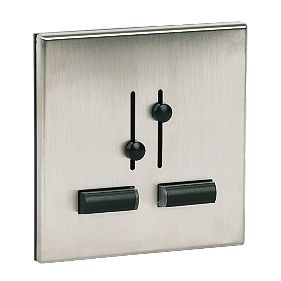 Lutron Lyneo Preset Dual Dimmer Stainless Steel