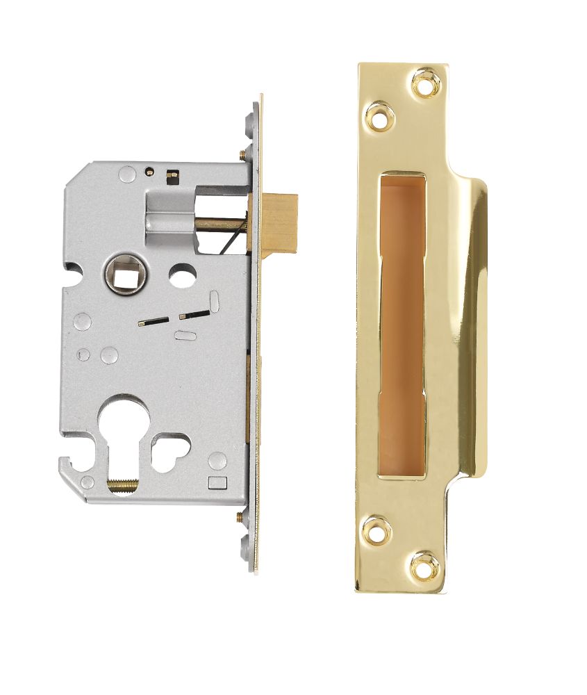 QUBE Euro Cylinder Sashlock Brass 2quot 64mm