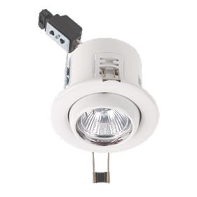 JCC Fireguard Adjustable LV Fire Rated Eyeball Downlight White 12V