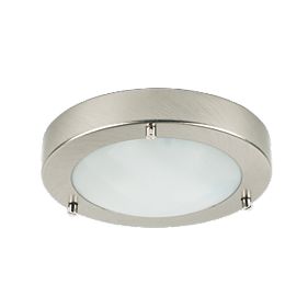 Portal Brushed Chrome Bathroom Ceiling Light G9