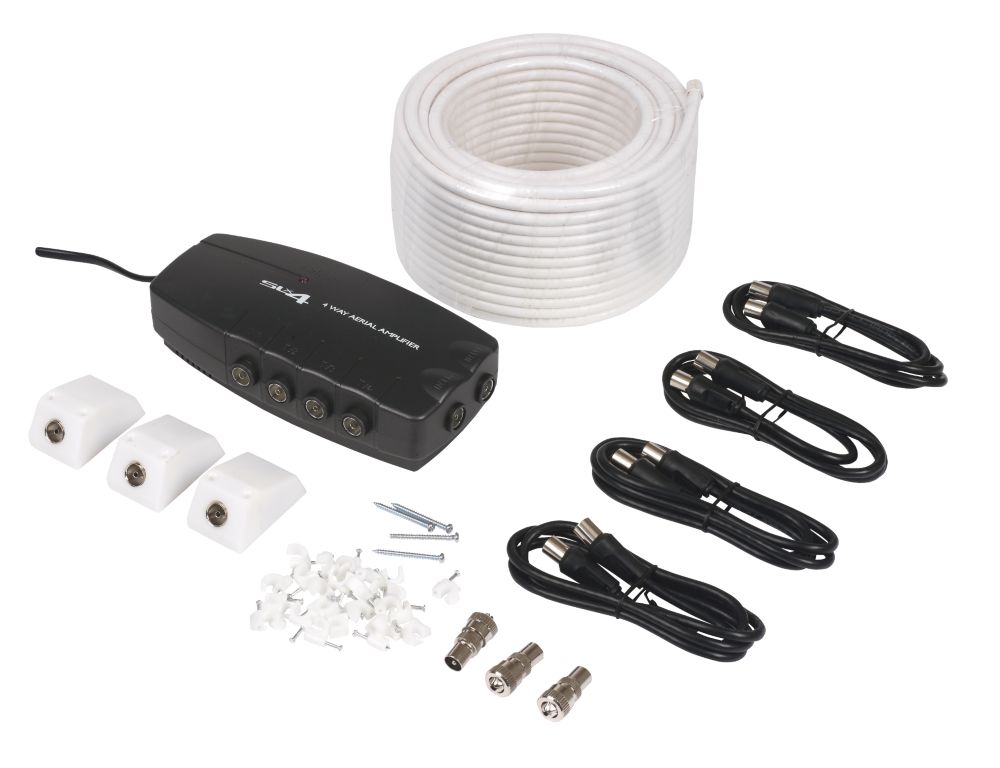 4 Room Digital TV Distribution Kit