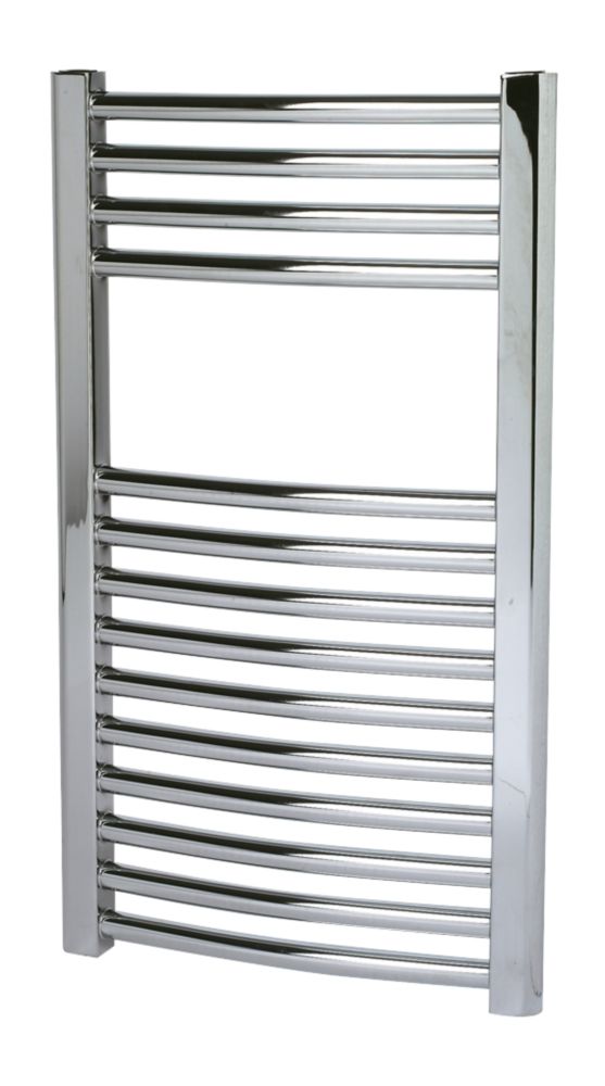 Kudox Curved Chrome Towel Radiator 700 x 400mm 174W 594Btu