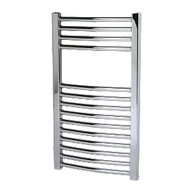 Kudox Curved Chrome Towel Radiator 700 x 400mm 174W 594Btu