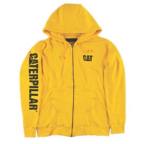 Caterpillar Hooded Sweatshirt Yellow Size L 42-44