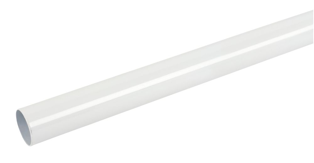 Unbranded Round Wardrobe Rail White 1219 x 25mm Pack of 4