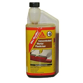 Sika MaxMix Concentrated Mortar Plasticiser Brown 1Ltr