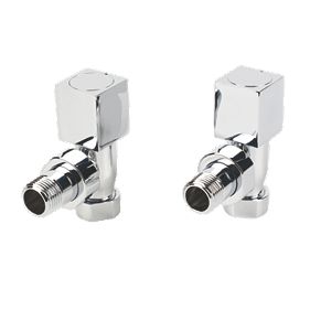 Milano Cube Angled Radiator Valves Pair