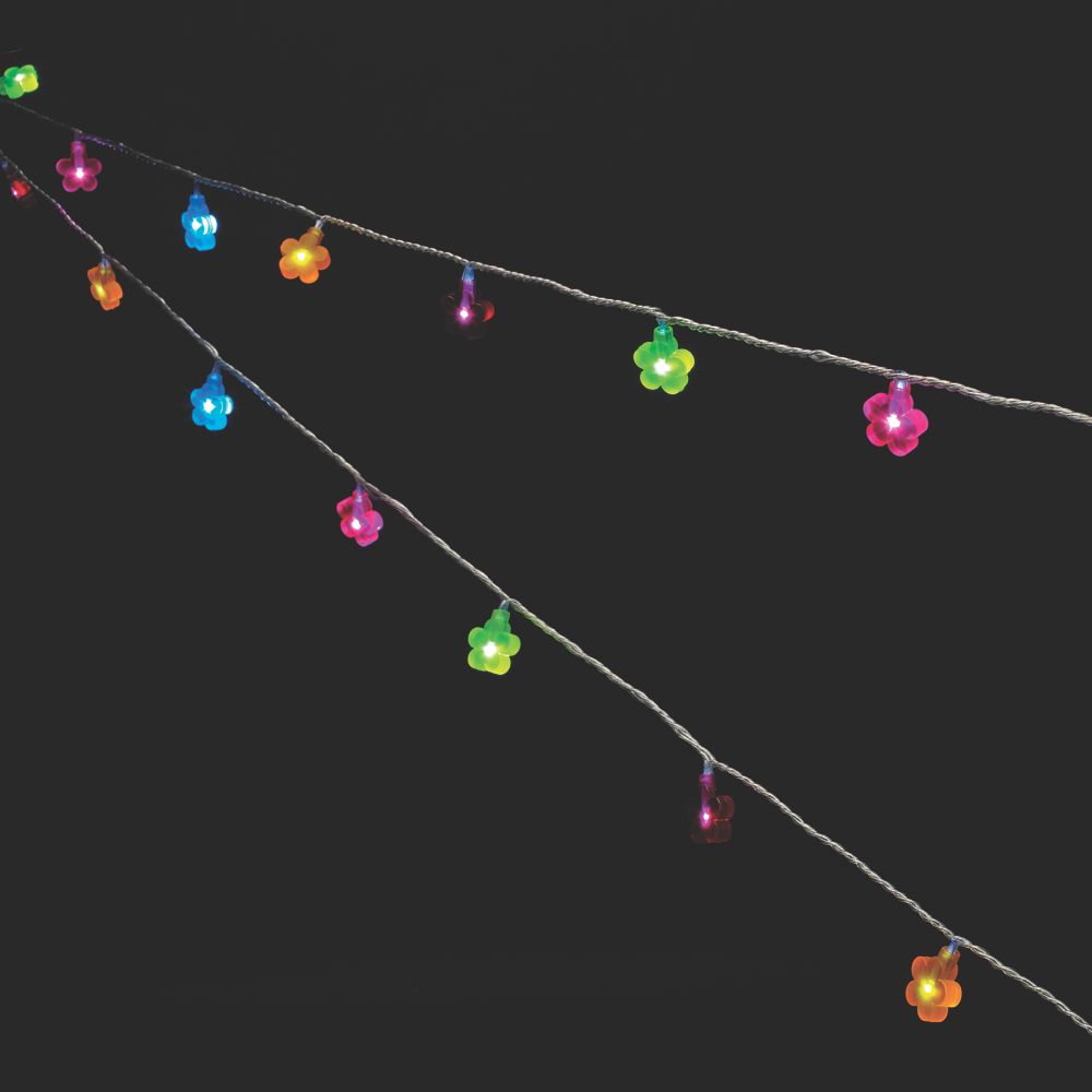 20 x Multicolour Mini Flower Shaped Lights String