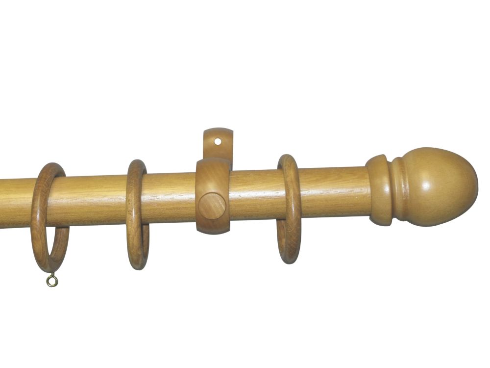 Unbranded Curtain Pole Teak 35mm x 3m