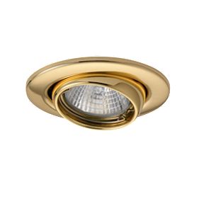 JCC Fireguard Adjustable LV Fire Rated Eyeball Downlight Pol. Brass 12V