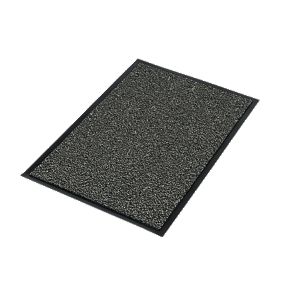 Vyna-Plush Entrance Mat 0.6M x 0.9M Black/Steel