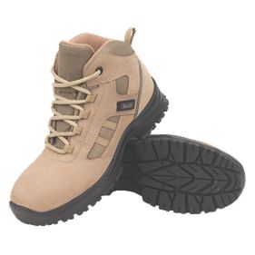 Goliath Lightweight Safety Hiker Boots Brown Nubuck Size 8