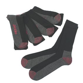 Dickies Cushion Crew Socks Black 7-11 Pack of 5 Pairs