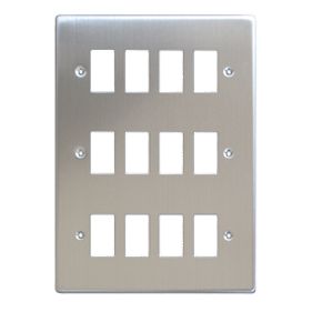 Varilight XDSPG12 12-Gang PowerGrid Faceplate Metal