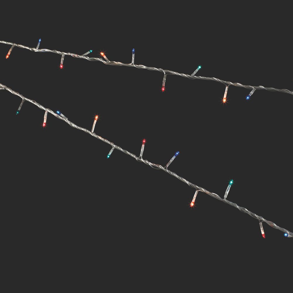 80 x Multicolour Lights String with Clear Cable