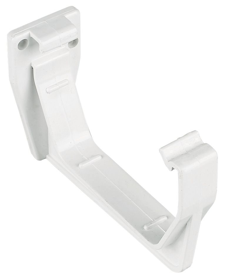 White Square Line Fascia Bracket 114mm Pack of 10