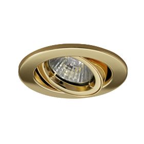 JCC Fireguard Adjustable Fire Rated Recessed Downlight Polished Brass 240V