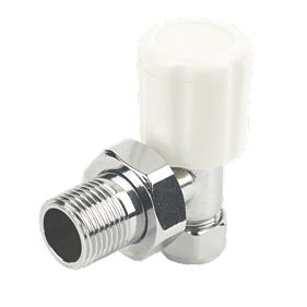 Angled Radiator Valve Chrome 10mm x