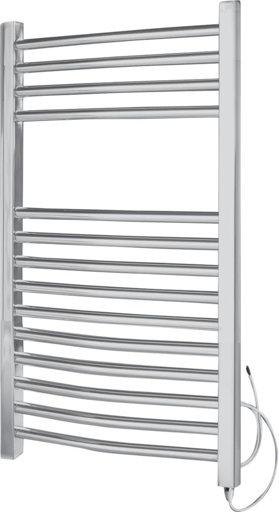 Kudox Curved Chrome Electric Towel Radiator 700 x 400mm 150W 511Btu