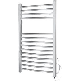 Kudox Curved Chrome Electric Towel Radiator 700 x 400mm 150W 511Btu