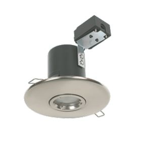 JCC Fireguard Fixed Fire Rated Converter Plate Downlight Brsh. Chrome 240V