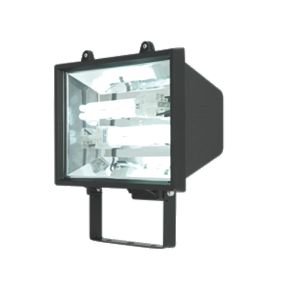 Energy Saving Flood Wall Light Matt Black 2 x 26W