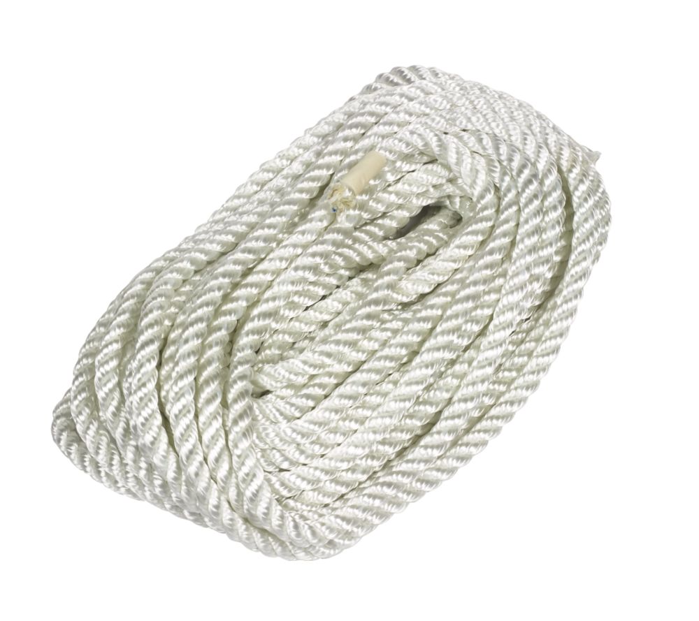 Twisted Nylon Rope White 95mm x 152m