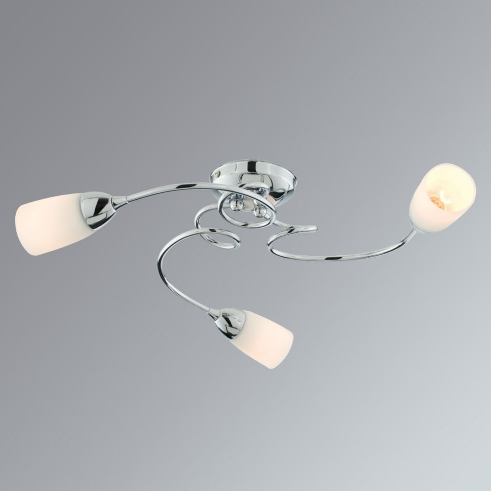 Hammerite Lisa 3-Light Ceiling Light Chrome