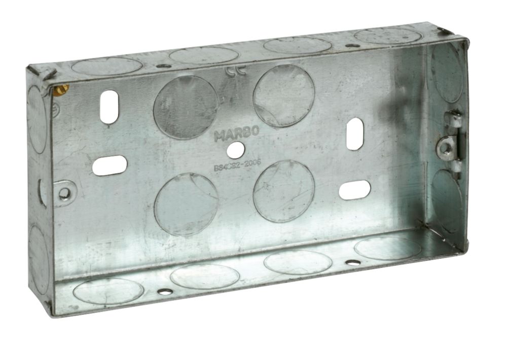 Installation Boxes Galvanised Steel 2G 25mm Pack of 10