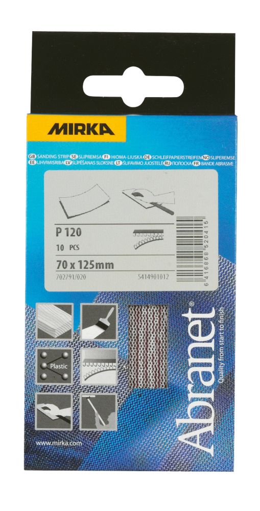 Abranet Sanding Sheets 70 x 125mm 120 Grit Pack of 10