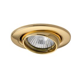 JCC Fireguard Adjustable Round Fire Rated Eyeball Downlight Pol Brass 240V