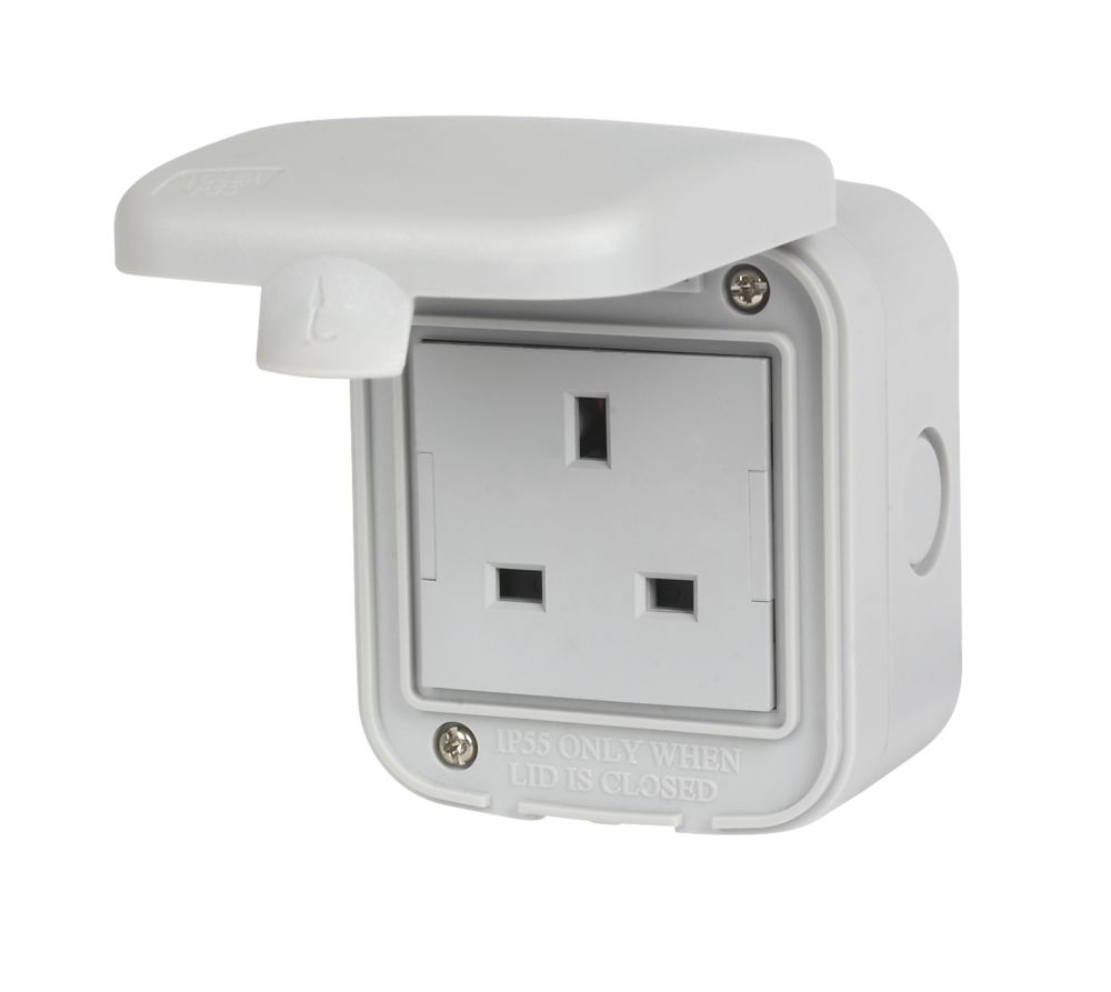 IP55 13A 1 Gang Unswitched Socket