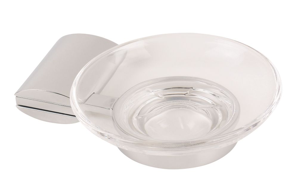 SWIRL Bathroom Soap Dish Chrome Effect