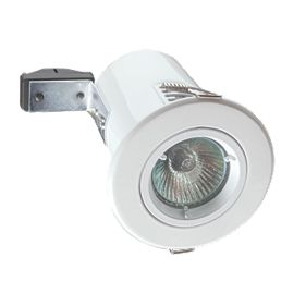 Robus Fixed Round Low Voltage Fire Rated Downlight White 12V