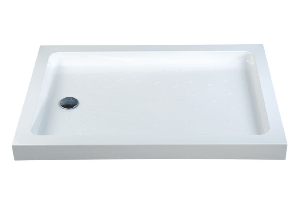 SWIRL Rectangular Shower Tray Cast Stone Acrylic