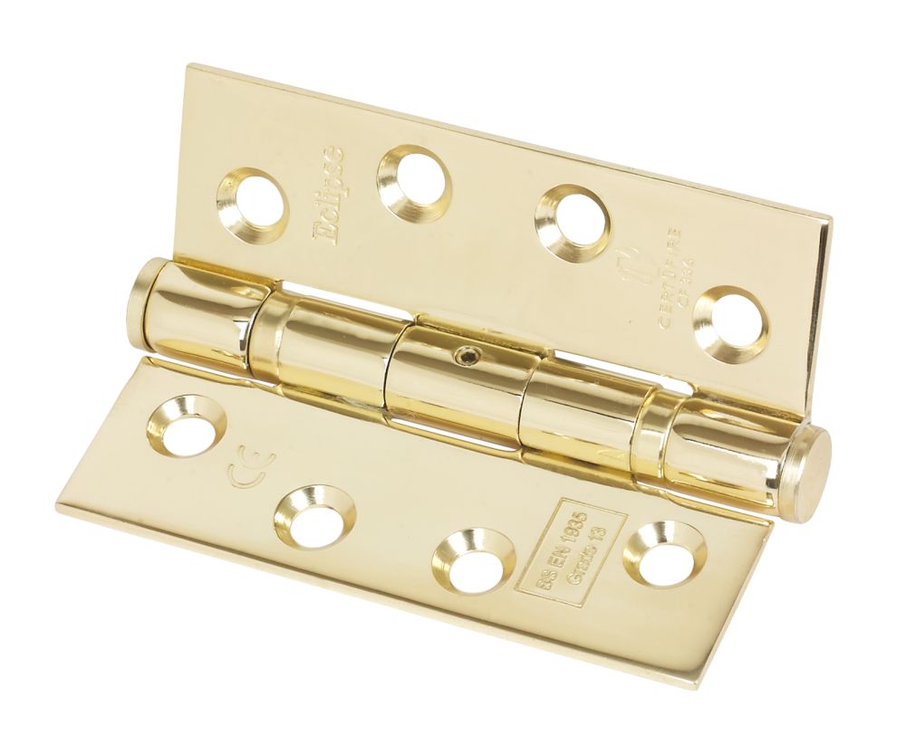 Ball Bearing Fire Hinge Grade 13 Electro Brass 102 x 76mm Pack of 2