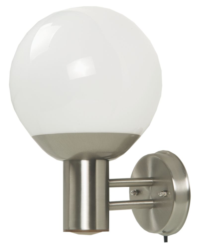 Unbranded Stainless Steel Globe Wall Lantern 13W