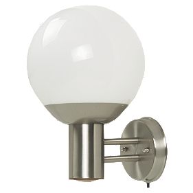 Stainless Steel Globe Wall Lantern 13W