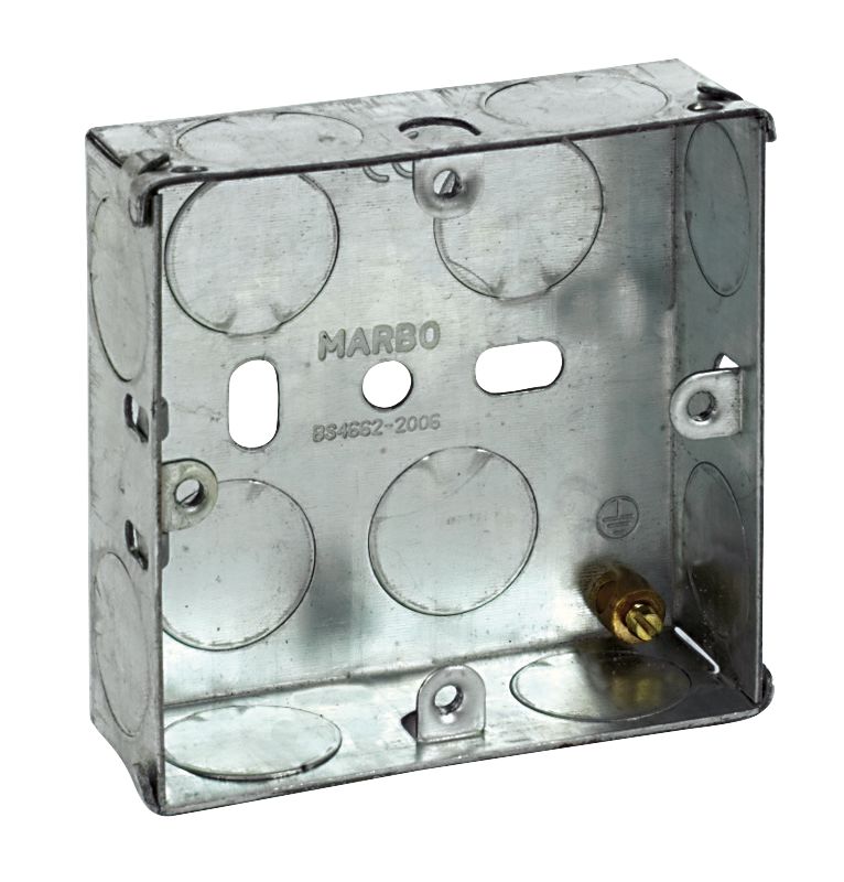 Installation Boxes Galvanised Steel 1G 25mm Pack of 10