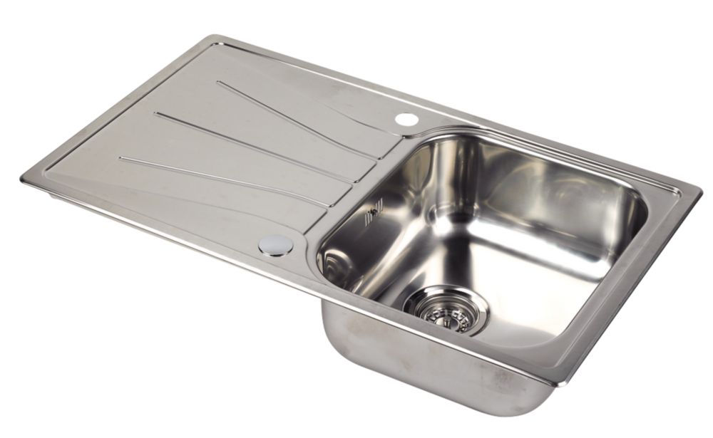 Reginox Square Rounded Edges Stainless Steel Inset Sink