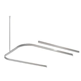 Croydex Slenderline Multi-Track Shower Curtain Rail Aluminium 1800mm