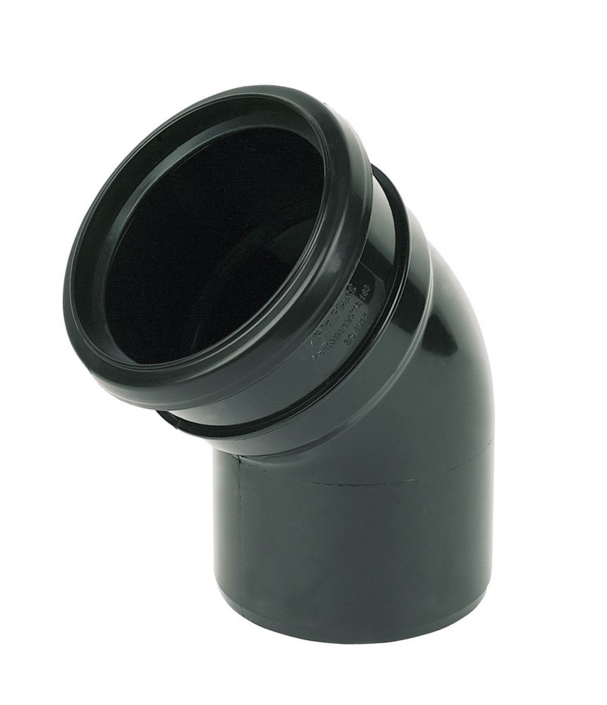 Black 135 45 Bend Single Socket Black SP163