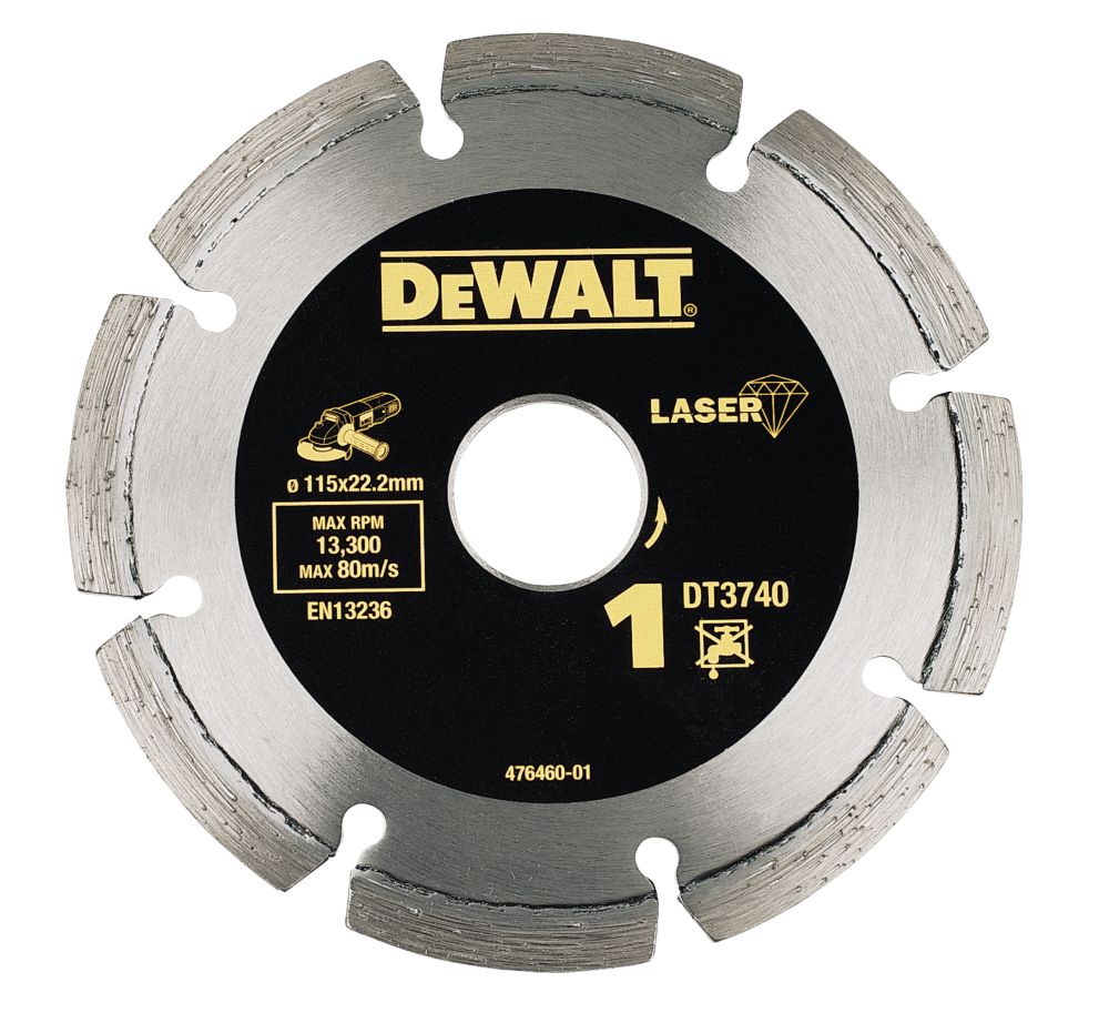 DeWalt 115x222mm Diamond Blade MediumHard