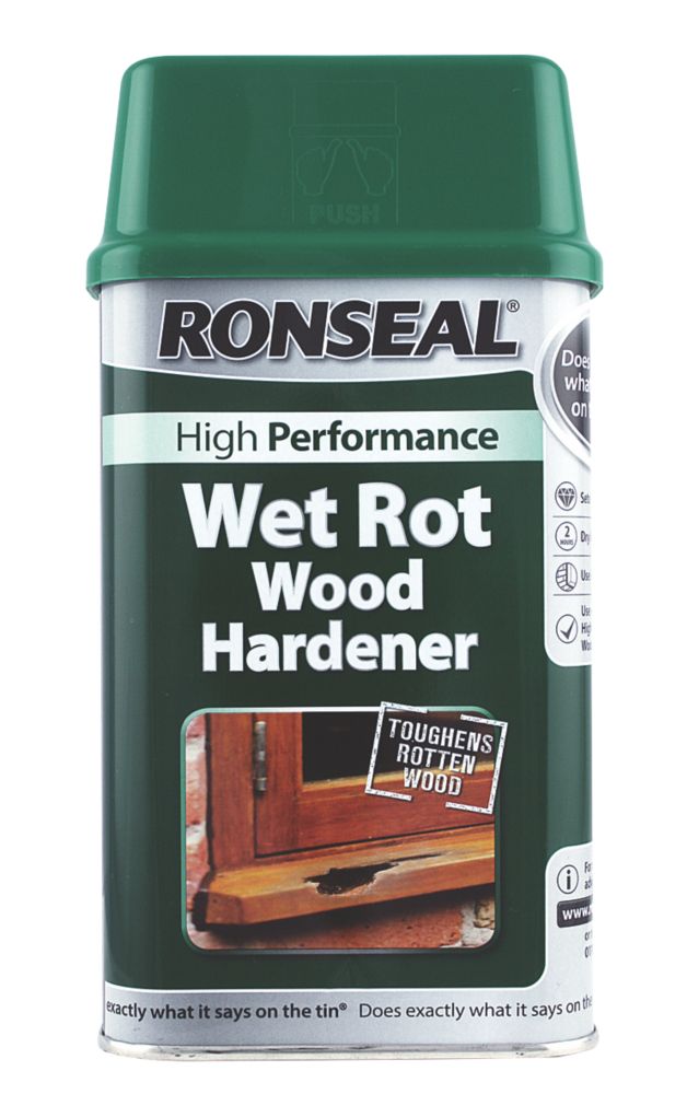 Ronseal Wet Rot Wood Hardener Clear 500ml Wet Rot Treatment