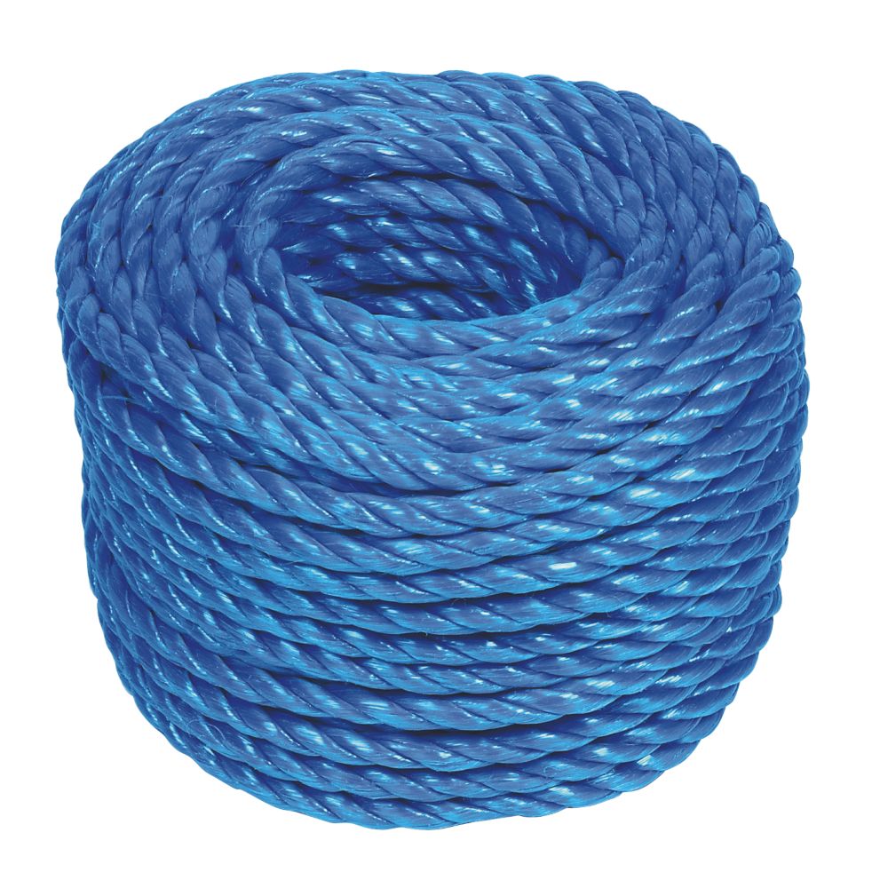 Blue Stranded PP Rope 8mm x 30m