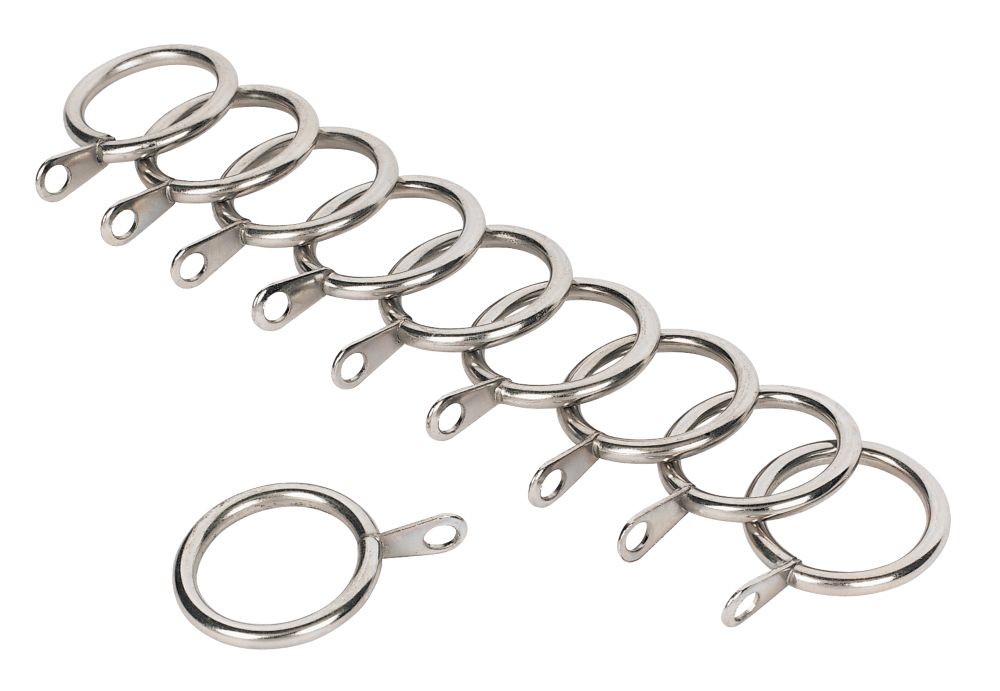 Satin Steel Rings 19mm Pack of 10