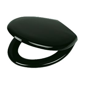 Carrara and Matta Thermoplastic Toilet Seat Black