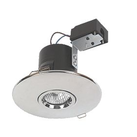 JCC Fireguard Fixed Fire Rated Converter Plate Downlight Pol. Chrome 240V